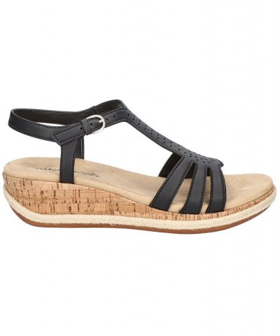 Women's Dorinda Wedge Sandals Black $32.90 Shoes