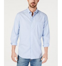 Men's Solid Stretch Oxford Cotton Shirt PD03 $16.32 Shirts