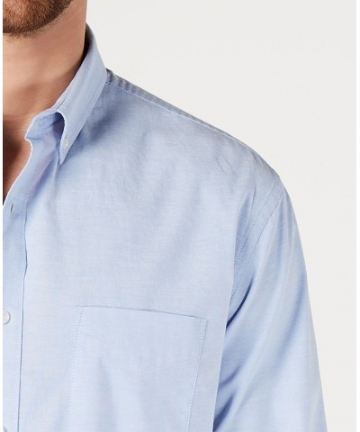 Men's Solid Stretch Oxford Cotton Shirt PD03 $16.32 Shirts