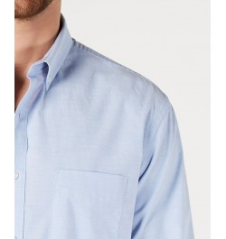 Men's Solid Stretch Oxford Cotton Shirt PD03 $16.32 Shirts