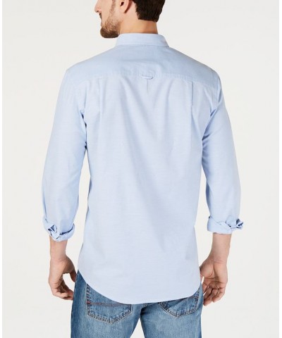 Men's Solid Stretch Oxford Cotton Shirt PD03 $16.32 Shirts