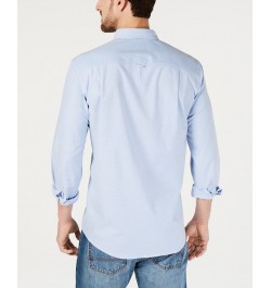 Men's Solid Stretch Oxford Cotton Shirt PD03 $16.32 Shirts