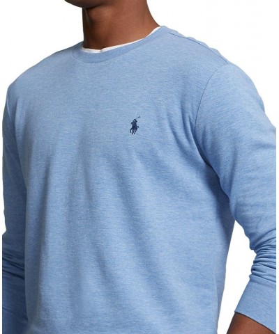 Men's Luxury Jersey Crewneck Pullover Blue $38.25 Shirts