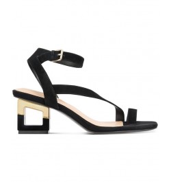 Women's Coreena Square-Heel Dress Sandals Black $38.49 Shoes