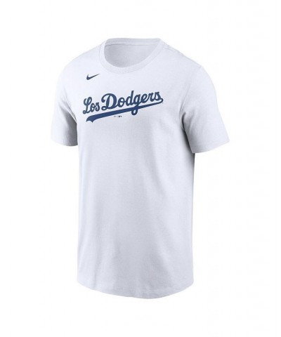 Men's White Los Angeles Dodgers Team City Connect Wordmark T-shirt $25.64 T-Shirts