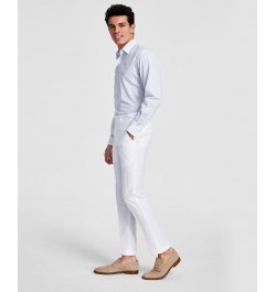 Men's Slim-Fit Linen Suit Pants White $31.35 Suits