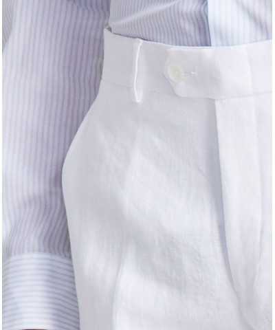 Men's Slim-Fit Linen Suit Pants White $31.35 Suits