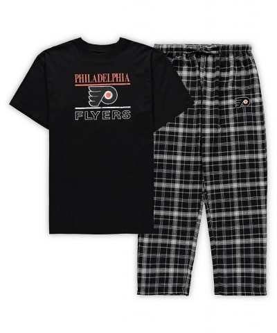 Men's Black Philadelphia Flyers Big and Tall Lodge T-shirt and Pants Sleep Set $19.74 Pajama