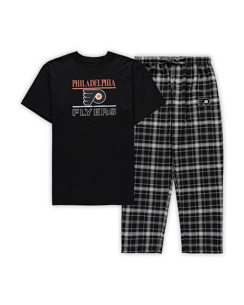 Men's Black Philadelphia Flyers Big and Tall Lodge T-shirt and Pants Sleep Set $19.74 Pajama