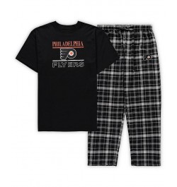 Men's Black Philadelphia Flyers Big and Tall Lodge T-shirt and Pants Sleep Set $19.74 Pajama