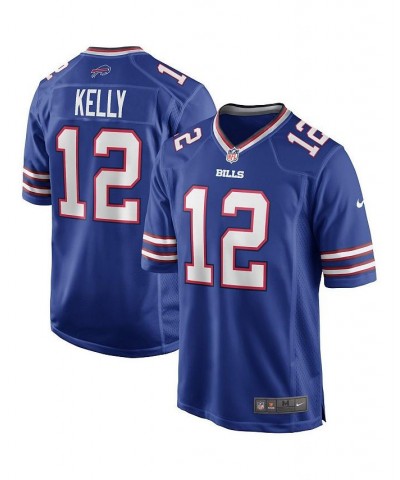 Men's Jim Kelly Royal Buffalo Bills Game Retired Player Jersey $68.60 Jersey