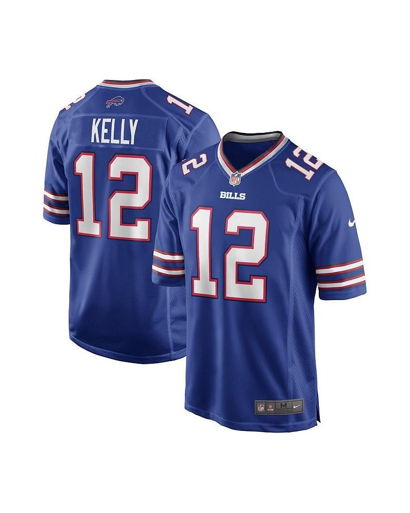 Men's Jim Kelly Royal Buffalo Bills Game Retired Player Jersey $68.60 Jersey