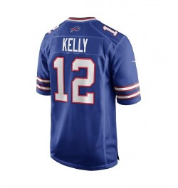 Men's Jim Kelly Royal Buffalo Bills Game Retired Player Jersey $68.60 Jersey