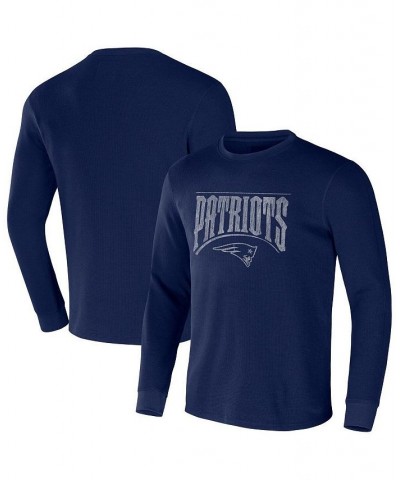 Men's NFL x Darius Rucker Collection by Navy New England Patriots Long Sleeve Thermal T-shirt $25.43 T-Shirts