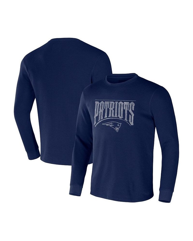 Men's NFL x Darius Rucker Collection by Navy New England Patriots Long Sleeve Thermal T-shirt $25.43 T-Shirts