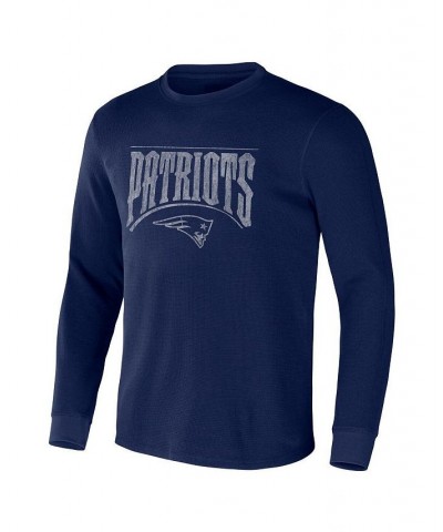 Men's NFL x Darius Rucker Collection by Navy New England Patriots Long Sleeve Thermal T-shirt $25.43 T-Shirts