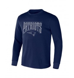 Men's NFL x Darius Rucker Collection by Navy New England Patriots Long Sleeve Thermal T-shirt $25.43 T-Shirts