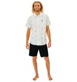 Men's Hula Breach Short Sleeves Shirt Off White 1 $19.99 Shirts