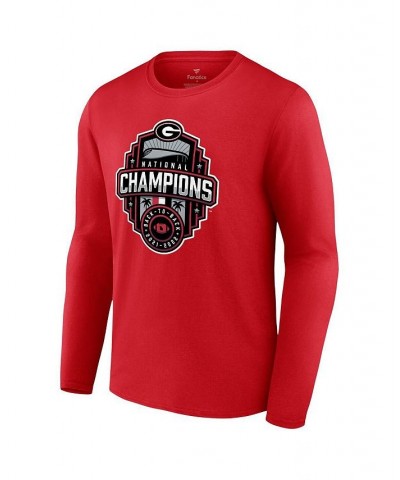 Men's Branded Red Georgia Bulldogs College Football Playoff 2022 National Champions Official Logo Long Sleeve T-shirt $26.54 ...