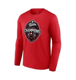 Men's Branded Red Georgia Bulldogs College Football Playoff 2022 National Champions Official Logo Long Sleeve T-shirt $26.54 ...