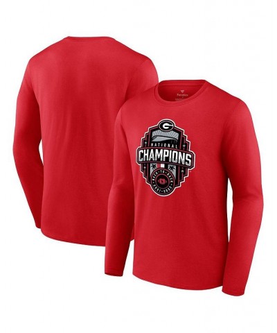 Men's Branded Red Georgia Bulldogs College Football Playoff 2022 National Champions Official Logo Long Sleeve T-shirt $26.54 ...