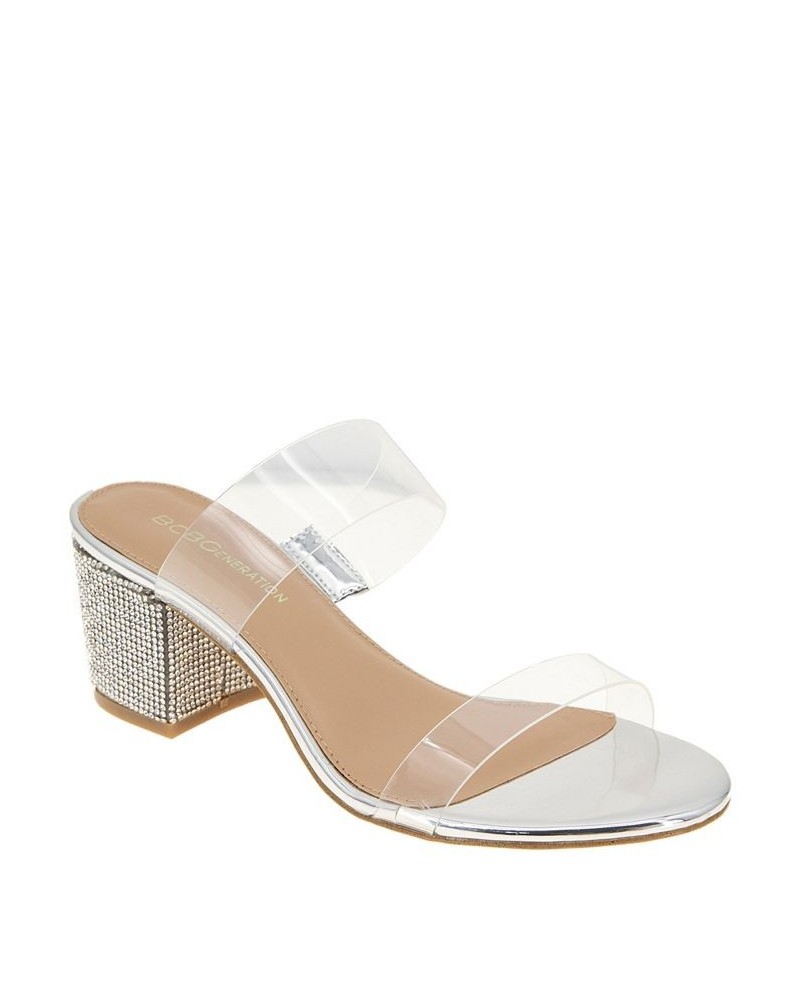 Women's Selaa Block Heel Dress Sandal White $34.88 Shoes