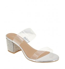 Women's Selaa Block Heel Dress Sandal White $34.88 Shoes