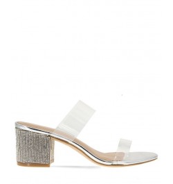 Women's Selaa Block Heel Dress Sandal White $34.88 Shoes