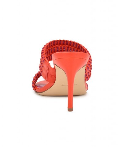 Women's Pause Strappy Heeled Slide Dress Sandals Orange $54.45 Shoes