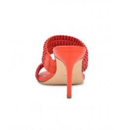 Women's Pause Strappy Heeled Slide Dress Sandals Orange $54.45 Shoes