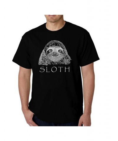 Mens Word Art T-Shirt - Sloth Black $18.54 T-Shirts