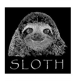 Mens Word Art T-Shirt - Sloth Black $18.54 T-Shirts