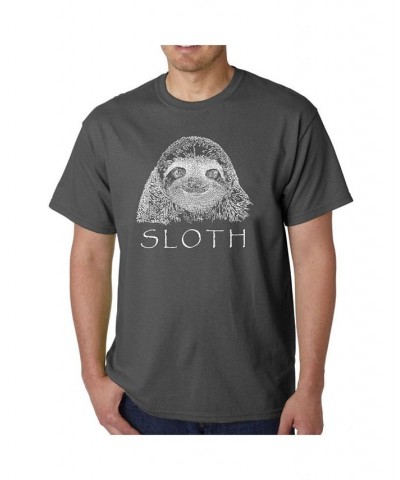 Mens Word Art T-Shirt - Sloth Black $18.54 T-Shirts