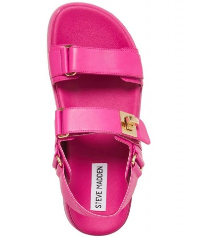 Women's Mona Slingback Footbed Sandals Pink $50.49 Shoes