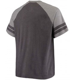 Men's Big and Tall Black, Heathered Gray Arizona Cardinals Throwback 2-Stripe Raglan T-shirt $22.50 T-Shirts