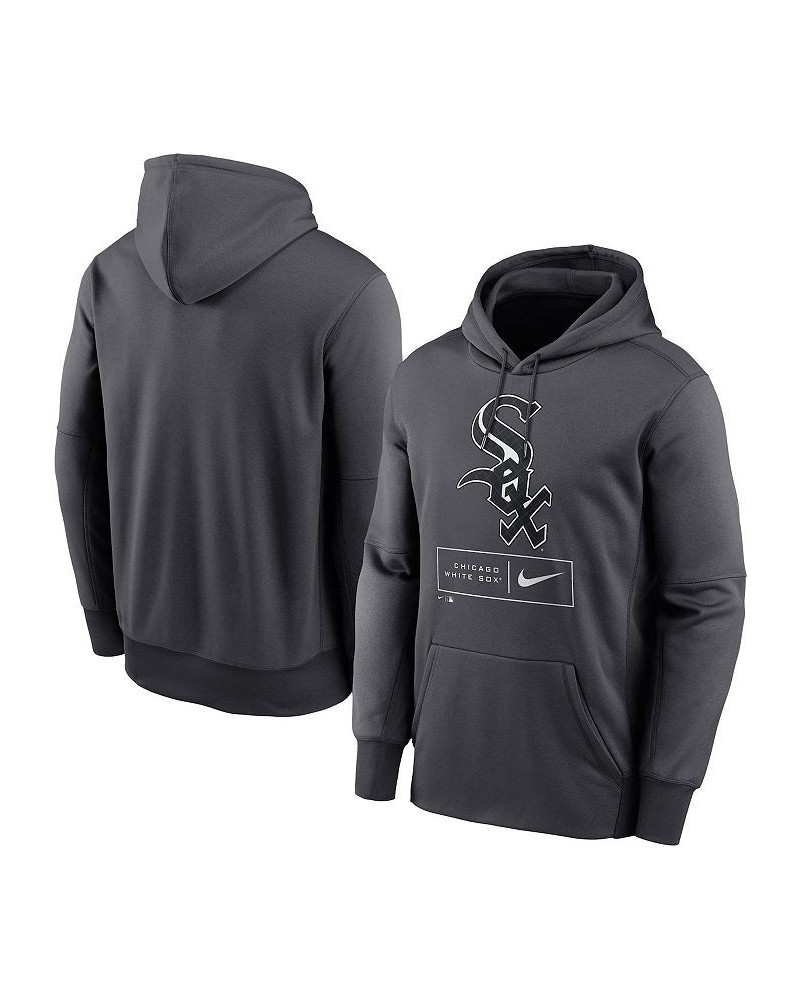 Men's Anthracite Chicago White Sox Season Pattern Pullover Hoodie $38.70 Sweatshirt