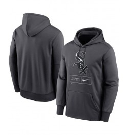 Men's Anthracite Chicago White Sox Season Pattern Pullover Hoodie $38.70 Sweatshirt