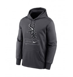 Men's Anthracite Chicago White Sox Season Pattern Pullover Hoodie $38.70 Sweatshirt