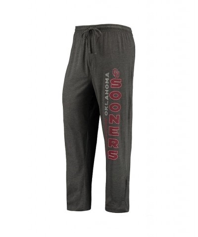 Men's Heathered Charcoal, Crimson Oklahoma Sooners Meter T-shirt and Pants Sleep Set $30.80 Pajama