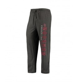 Men's Heathered Charcoal, Crimson Oklahoma Sooners Meter T-shirt and Pants Sleep Set $30.80 Pajama