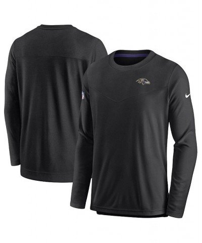 Men's Black Baltimore Ravens Sideline Lockup Performance Long Sleeve T-shirt $42.50 T-Shirts