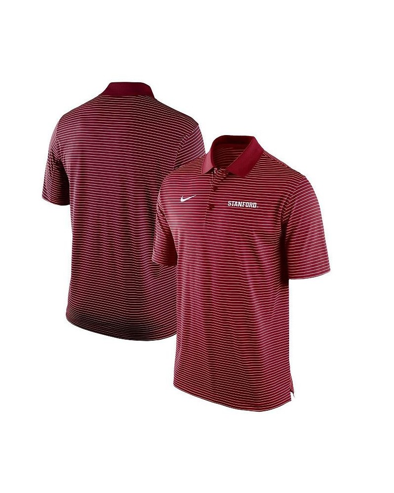 Men's Cardinal Stanford Cardinal Stadium Stripe Performance Team Polo Shirt $33.00 Polo Shirts