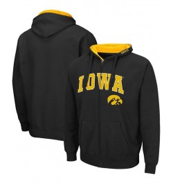 Men's Black Iowa Hawkeyes Arch Logo 3.0 Full-Zip Hoodie $26.40 Sweatshirt