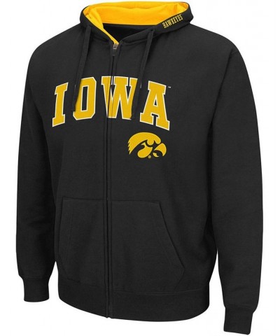 Men's Black Iowa Hawkeyes Arch Logo 3.0 Full-Zip Hoodie $26.40 Sweatshirt