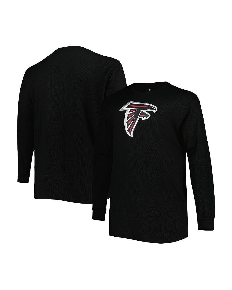 Men's Black Atlanta Falcons Big and Tall Waffle-Knit Thermal Long Sleeve T-shirt $31.85 T-Shirts