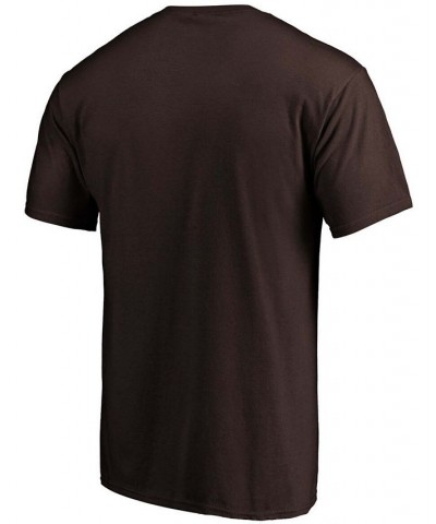 Men's Brown Cleveland Browns Primary Logo Team T-shirt $13.95 T-Shirts