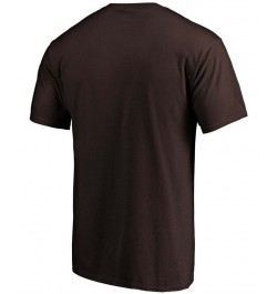 Men's Brown Cleveland Browns Primary Logo Team T-shirt $13.95 T-Shirts