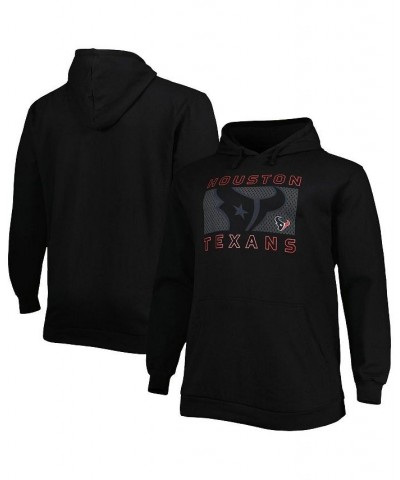 Men's Branded Black Houston Texans Big and Tall Pop of Color Pullover Hoodie $33.58 Sweatshirt