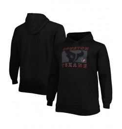 Men's Branded Black Houston Texans Big and Tall Pop of Color Pullover Hoodie $33.58 Sweatshirt