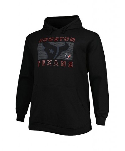 Men's Branded Black Houston Texans Big and Tall Pop of Color Pullover Hoodie $33.58 Sweatshirt